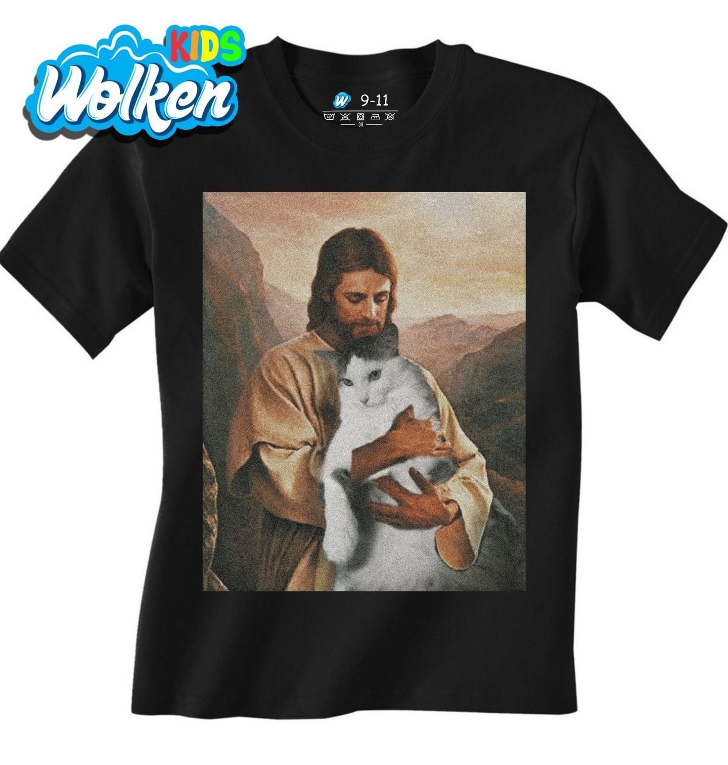 Dětské tričko Ježíš miluje Kočky.jpg