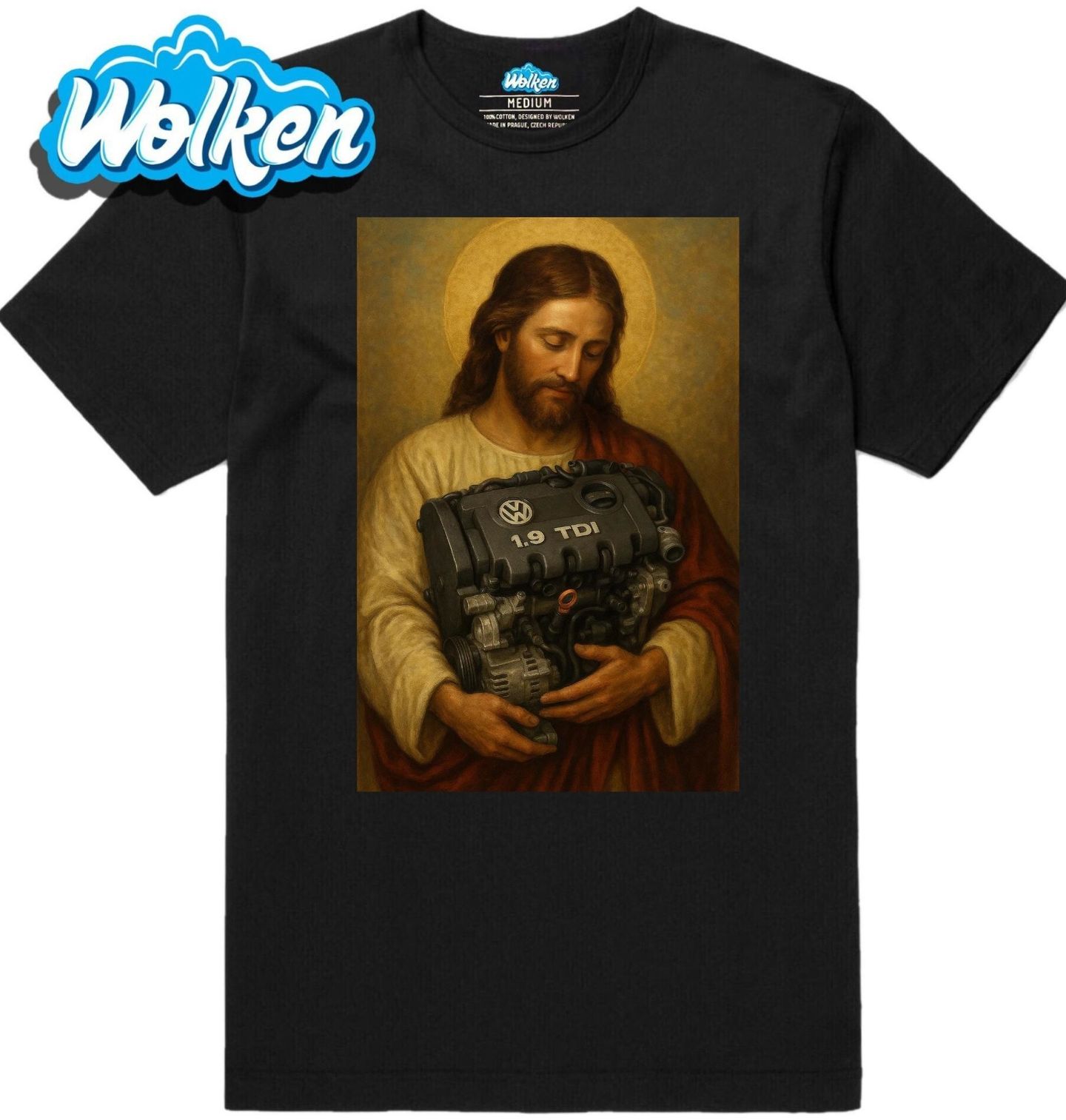 Pánské tričko Ježíš miluje Motory Volkswagen 1.9 TDI.jpg