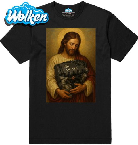 Obrázek produktu Pánské tričko Ježíš miluje Motory Volkswagen 1.9 TDI