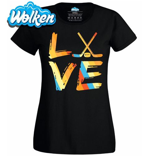 Obrázek produktu Dámské tričko Retro Hokejová láska LOVE