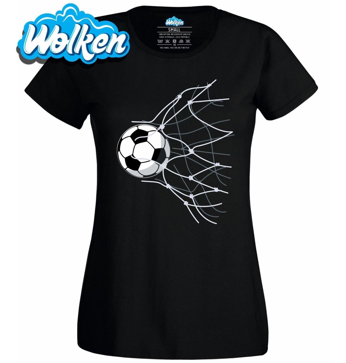 Dámské tričko Fotbalový Míč v Bráně Gól.jpg