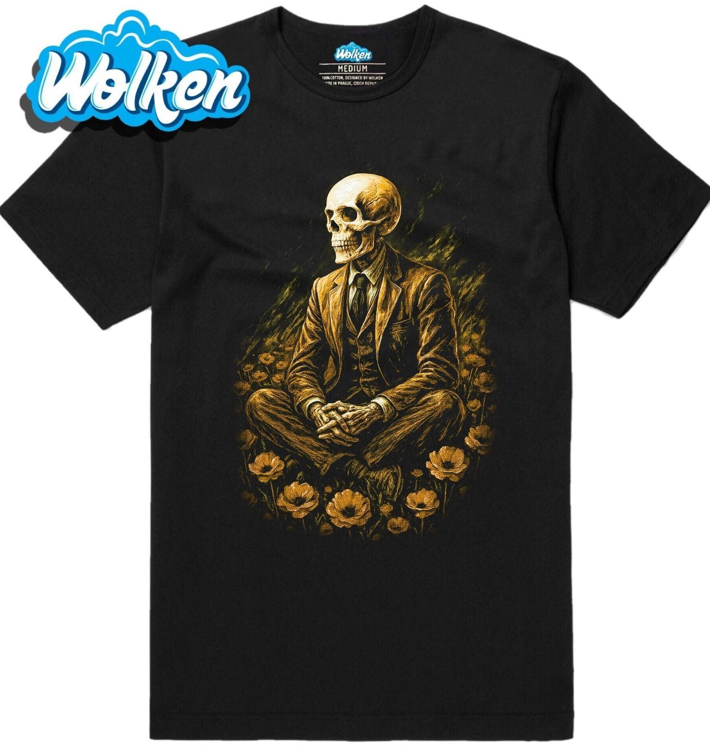 Pánské tričko Kostlivec v Květinovém Poli.jpg