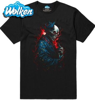 Pánské tričko Kostlivec s Lebkou v Rudém Ohni.jpg