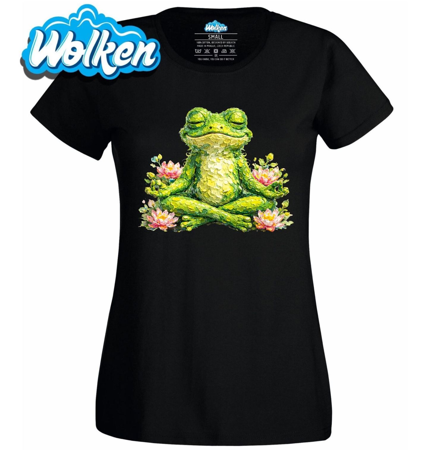 Dámské tričko Žába v Lotosovém Sedu.jpg