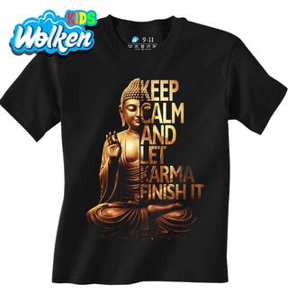 Dětské tričko Zůstaň v klidu a nech karmu, ať to dokončí.jpg