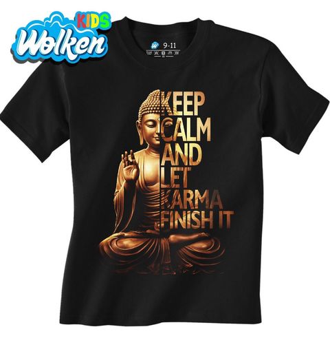 Obrázek produktu Dětské tričko Zůstaň v klidu a nech karmu, ať to dokončí