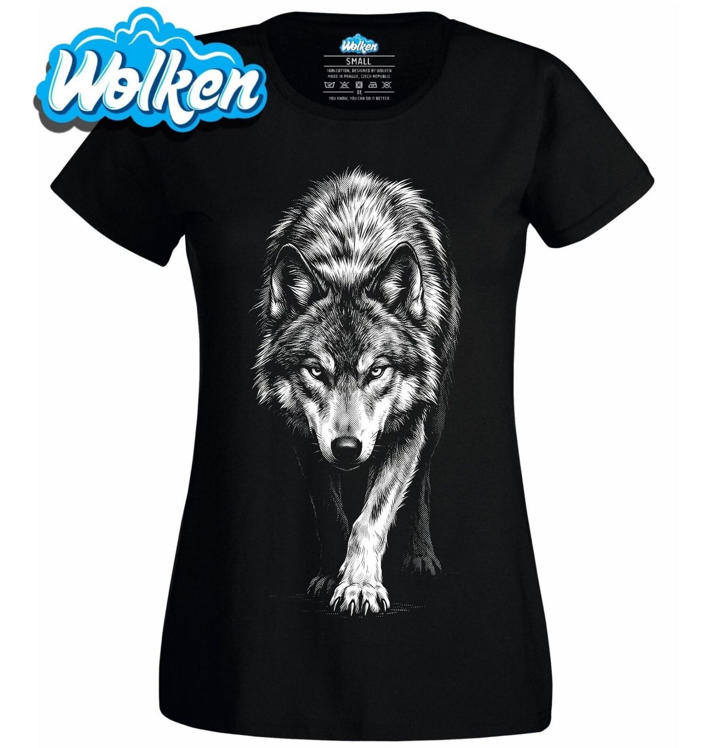 Dámské tričko Tichý Vlk na Lovu.jpg