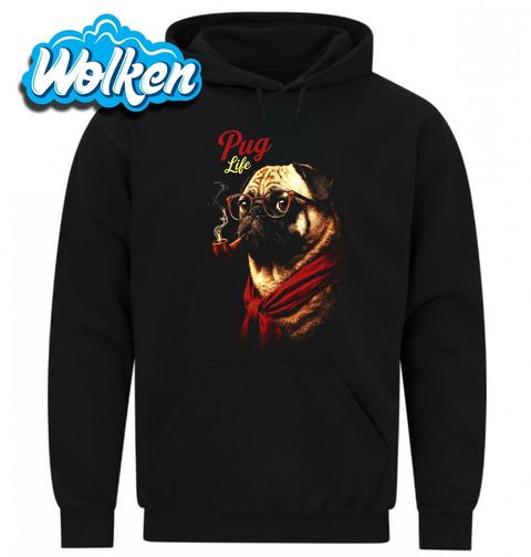 Obrázek produktu Pánská mikina Mops s Dýmkou Pug Life