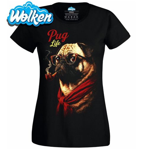 Obrázek produktu Dámské tričko Mops s Dýmkou Pug Life