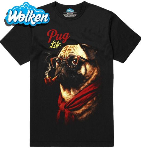 Obrázek produktu Pánské tričko Mops s Dýmkou Pug Life