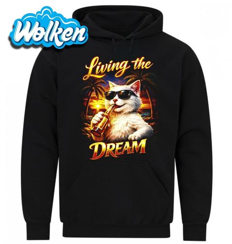 Obrázek produktu Pánská mikina Kočka na Pláži Living the Dream