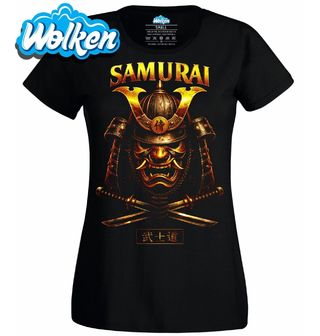 Dámské tričko Zlatý Démon Oni Samurai.jpg