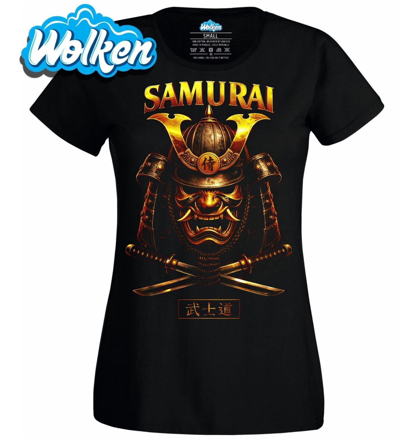 Dámské tričko Zlatý Démon Oni Samurai.jpg