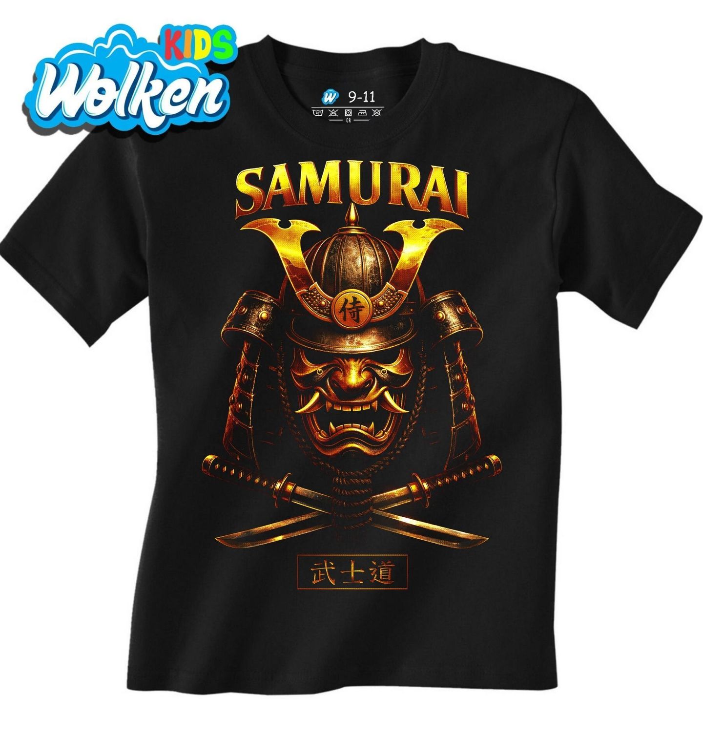 Dětské tričko Zlatý Démon Oni Samurai.jpg