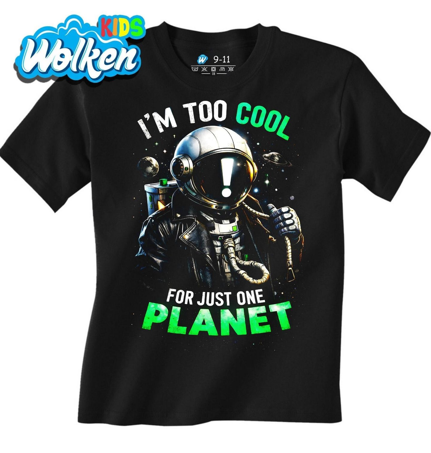 Dětské tričko Astronaut Jsem až moc cool jen pro jednu planetu.jpg