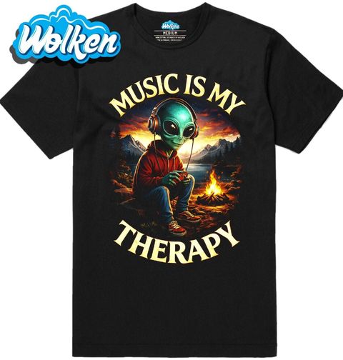 Obrázek produktu Pánské tričko Mimozemšťan u Táboráku Music is my therapy