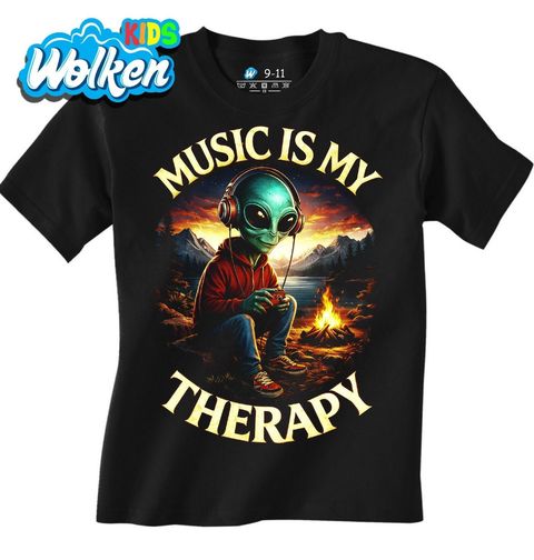 Obrázek produktu Dětské tričko Mimozemšťan u Táboráku Music is my therapy