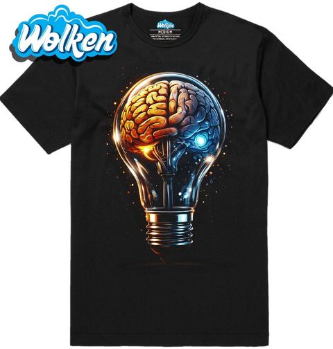 Obrázek produktu Pánské tričko Mozek v Žárovce – Energie Myšlenky