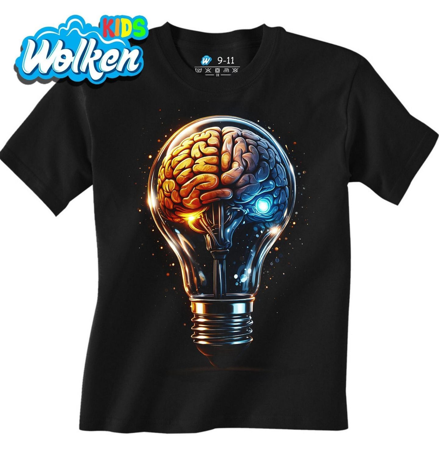 Dětské tričko Mozek v Žárovce – Energie Myšlenky.jpg