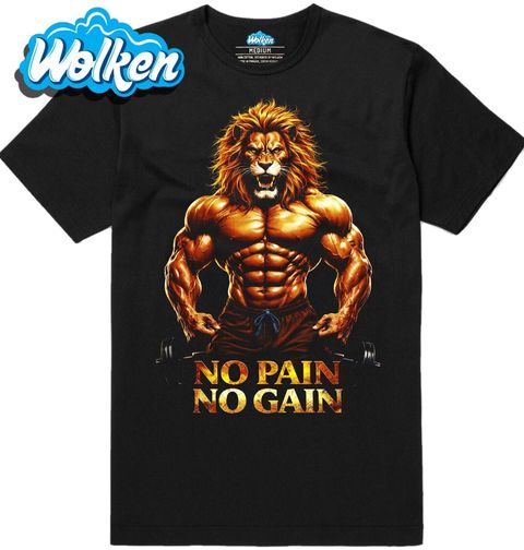 Obrázek produktu Pánské tričko Svalnatý Lev No Pain No Gain