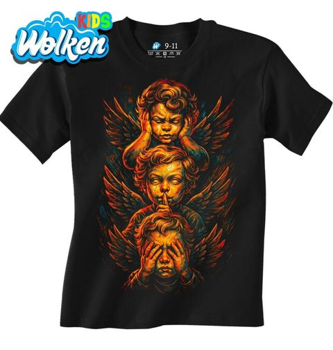 Obrázek produktu Dětské tričko Anděl Neslyším Zlo, Nemluvím Zlo, Nevidím Zlo