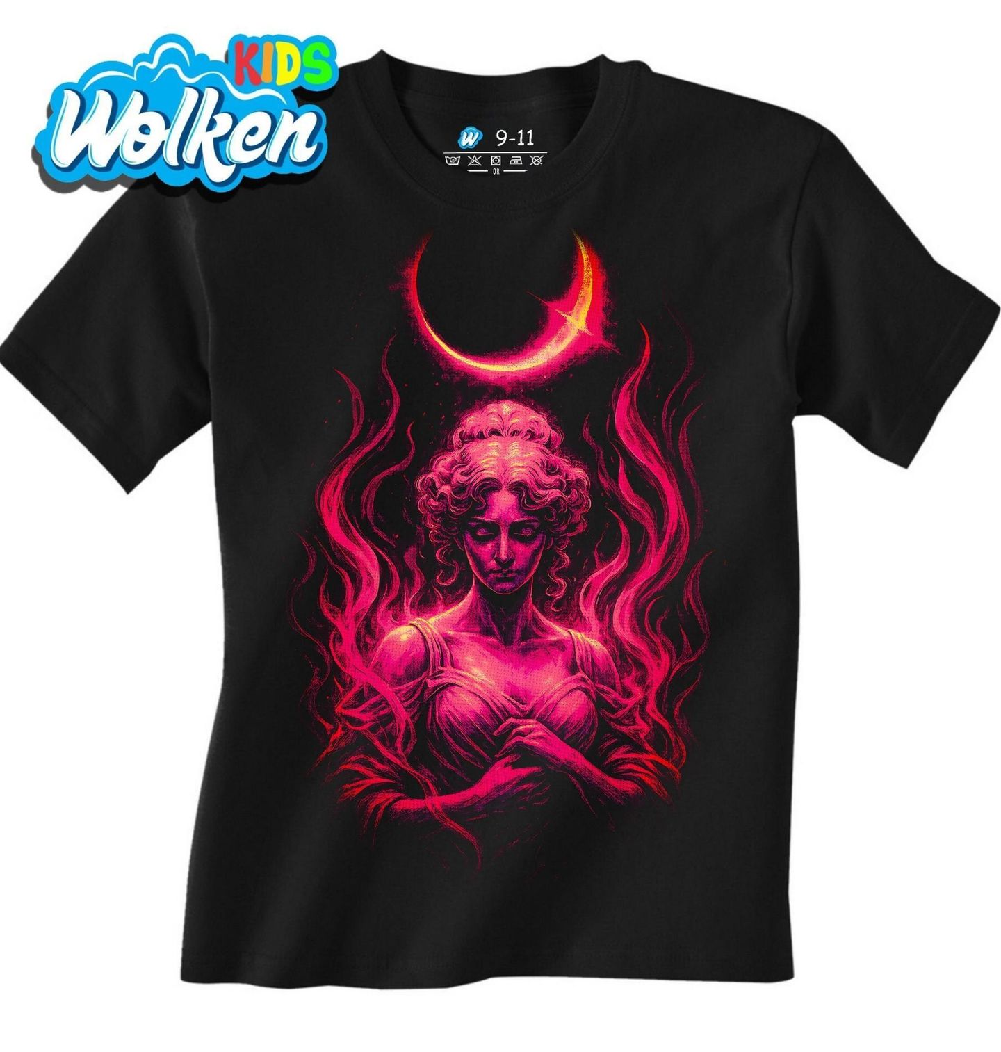 Dětské tričko Ohnivá Bohyně pod Krvavým Měsícem.jpg
