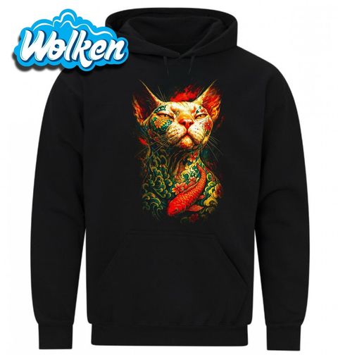 Obrázek produktu Pánská mikina Potetovaná Kočka Sphynx Yakuza Cat