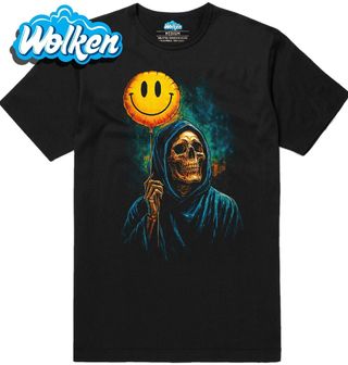 Pánské tričko Kostlivec s Balónkem Úsměv Smrti.jpg