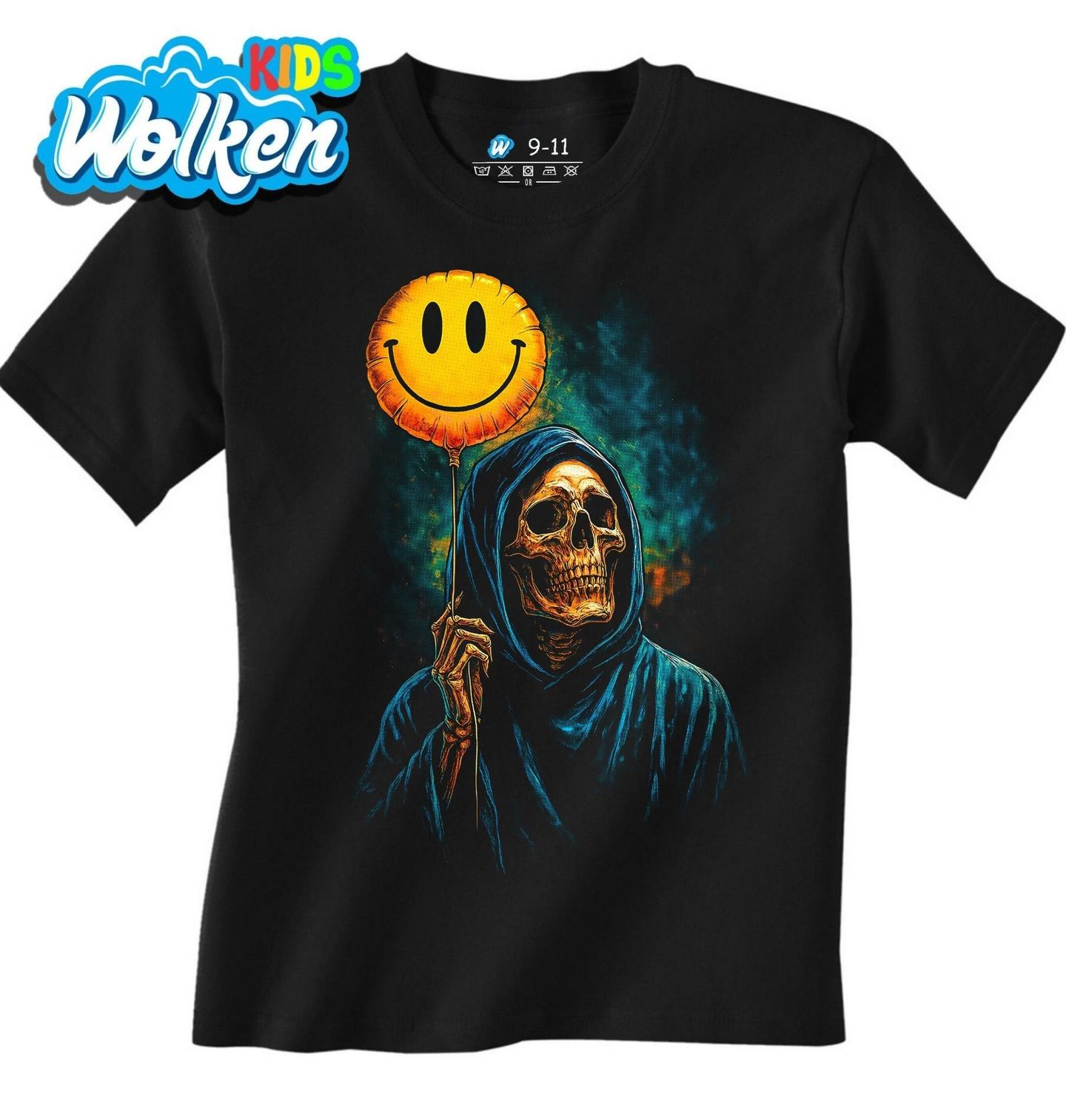 Dětské tričko Kostlivec s Balónkem Úsměv Smrti.jpg