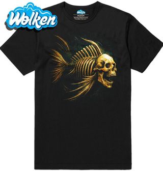 Pánské tričko Kostra Ryby s Lebkou.jpg
