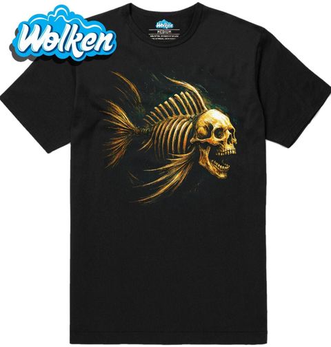 Obrázek produktu Pánské tričko Kostra Ryby s Lebkou