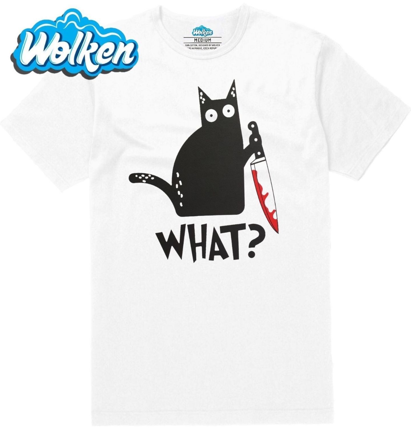 Pánské tričko Vražedná Kočka What! (Skladem S-5XL).jpg