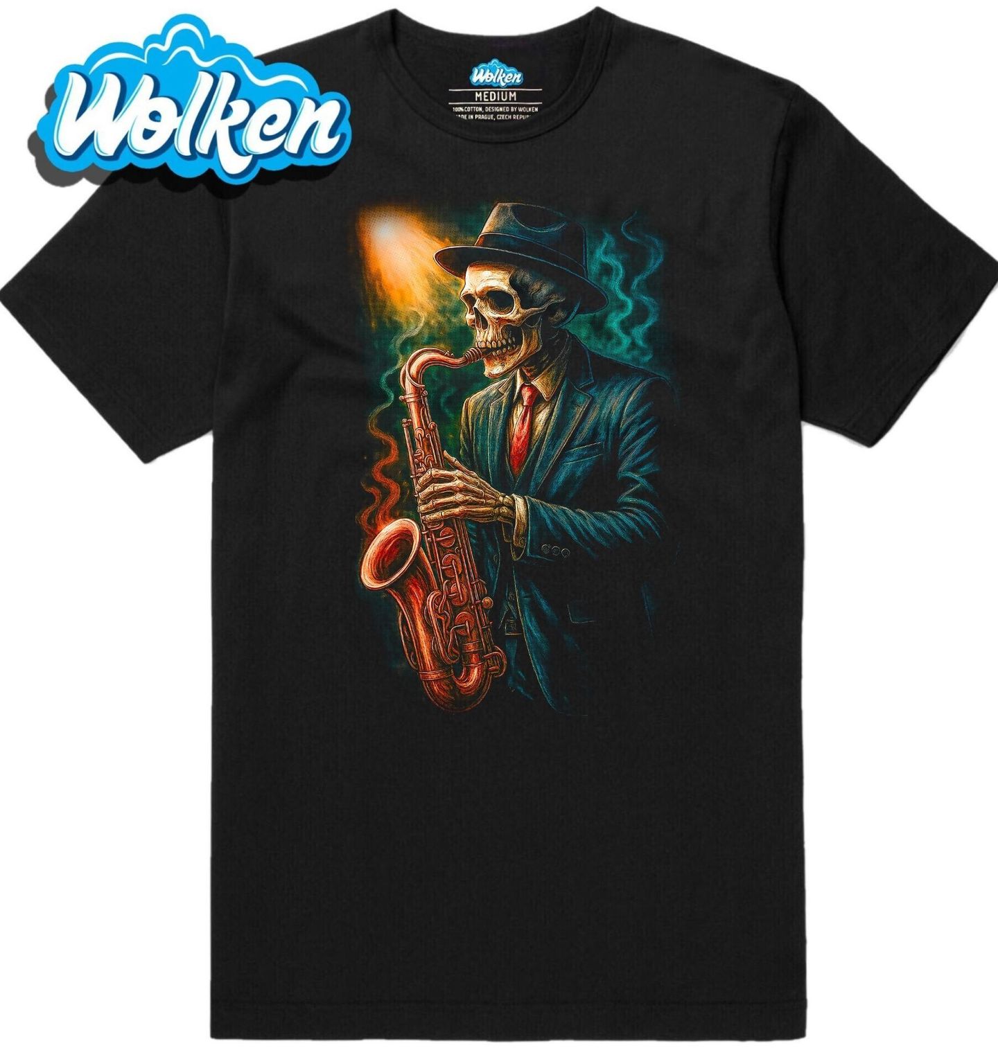 Pánské tričko Kostlivec se Saxofonem.jpg