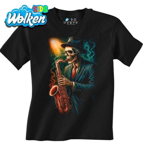 Obrázek produktu Dětské tričko Kostlivec se Saxofonem