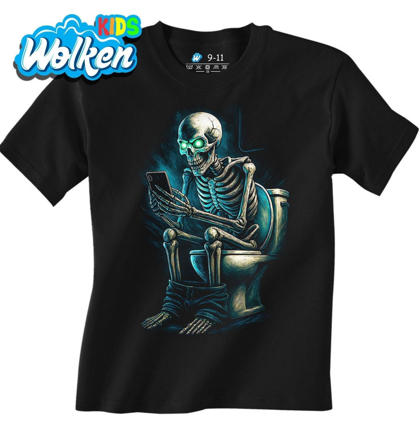 Dětské tričko Věčně Scrolující Kostlivec na Záchodě.jpg