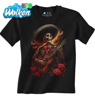 Dětské tričko Mexický Kostlivec se Sombrerem.jpg