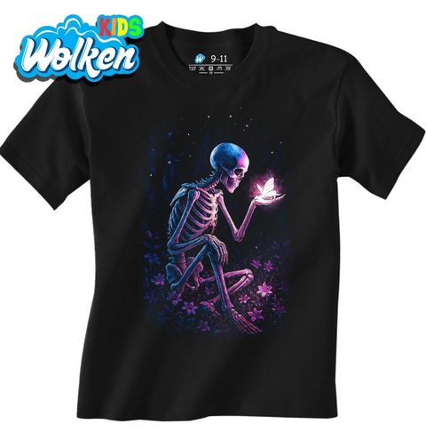 Obrázek produktu Dětské tričko Fialový Motýl v Dlaních Kostlivce