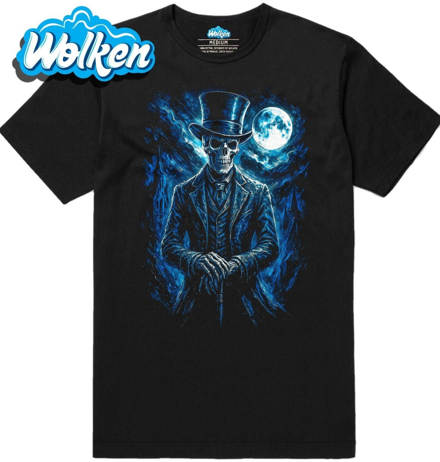 Pánské tričko Viktoriánský Kostlivec pod Měsícem.jpg