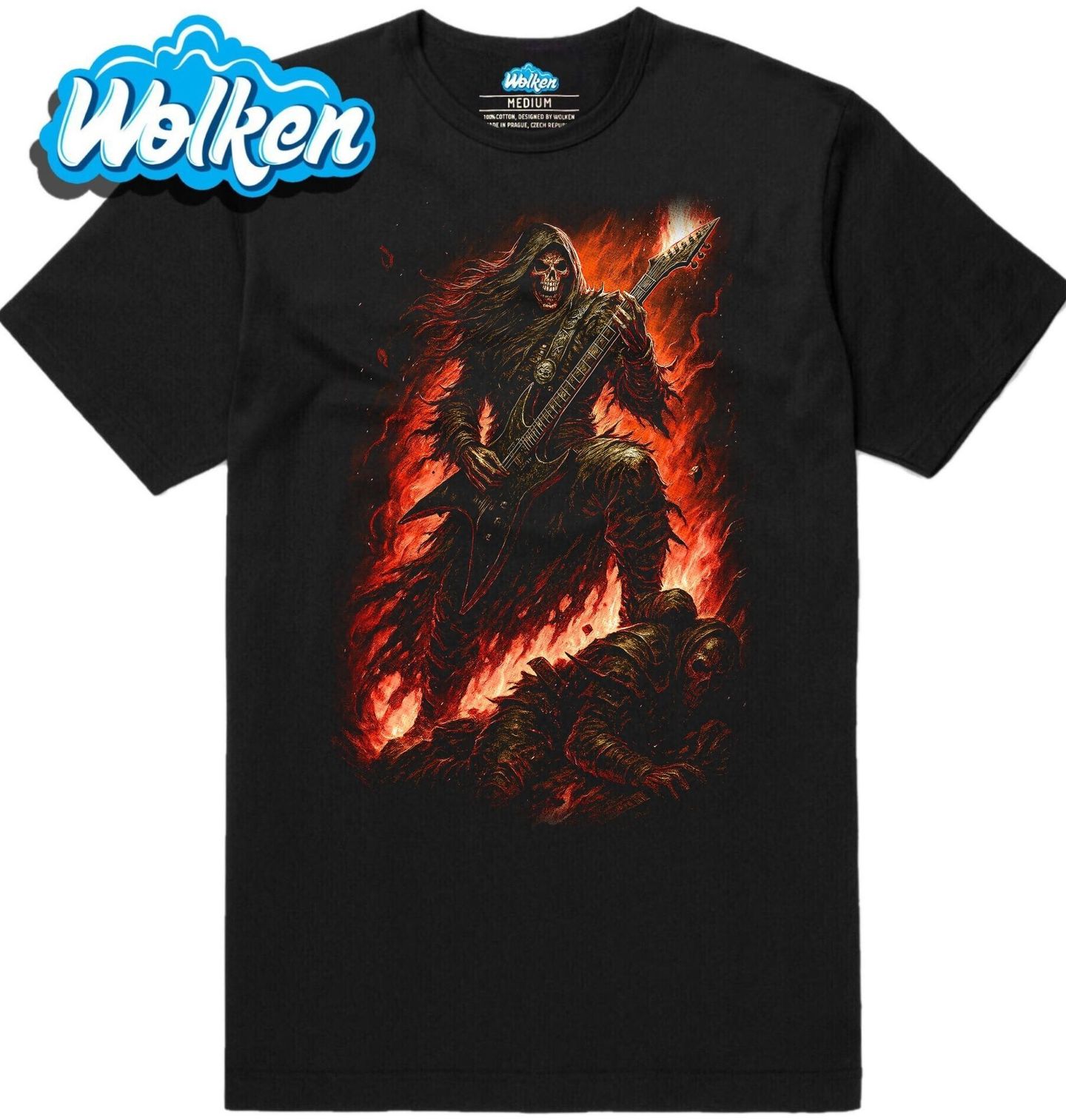 Pánské tričko Ohnivý Kostlivec Rock and Rollu.jpg