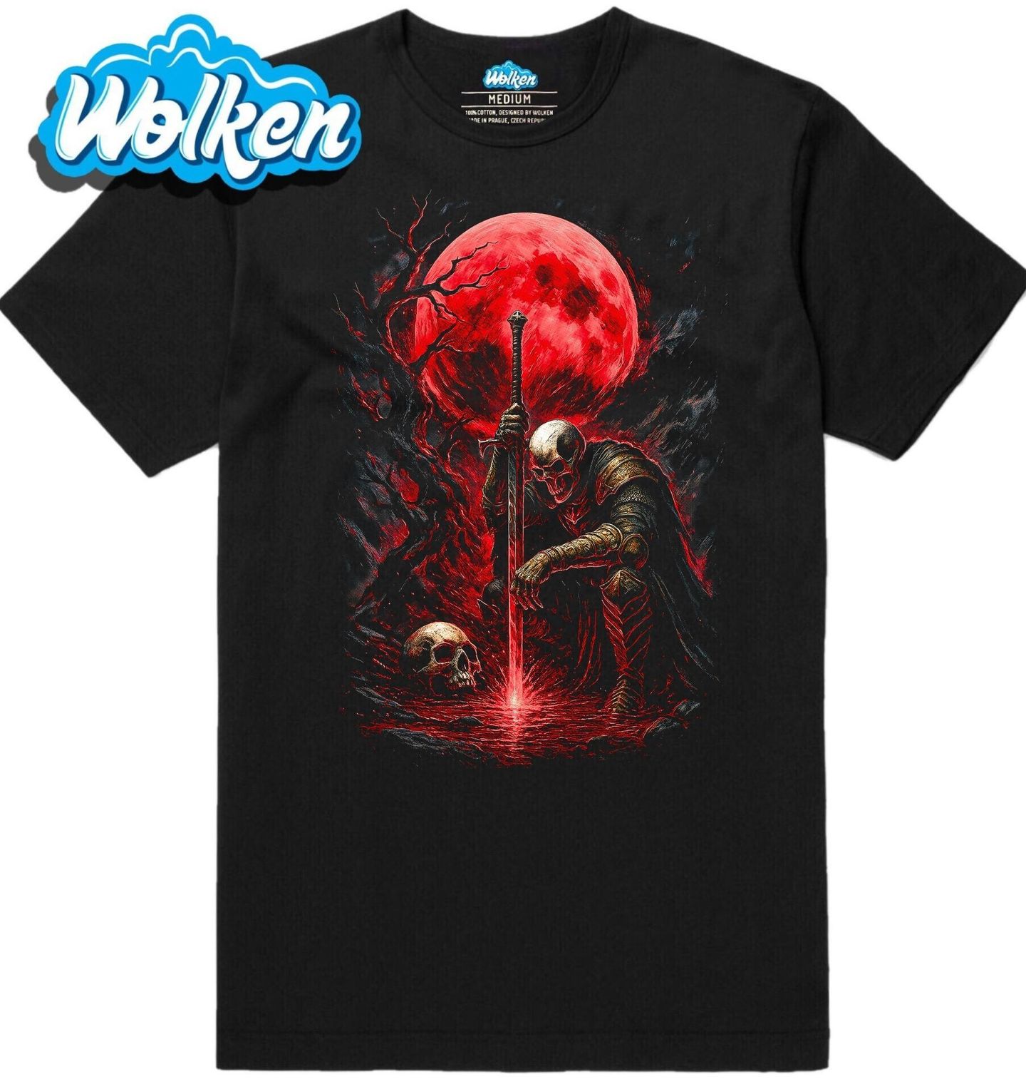Pánské tričko Válečný Kostlivec při Krvavém Měsíci.jpg
