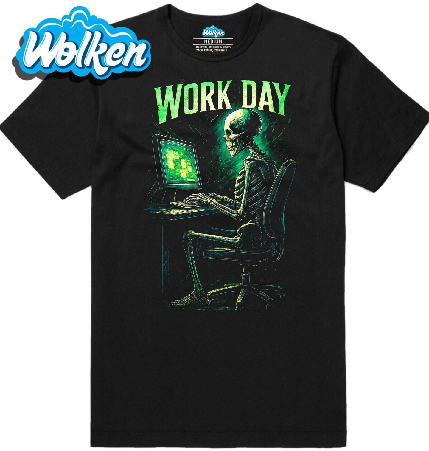 Pánské tričko Kostlivec u Počítače Work Day.jpg