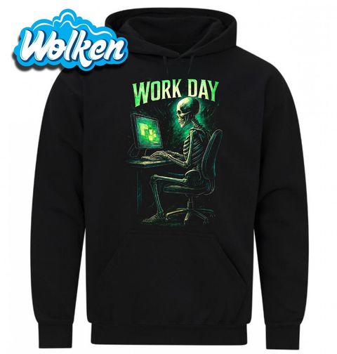 Obrázek produktu Pánská mikina Kostlivec u Počítače Work Day
