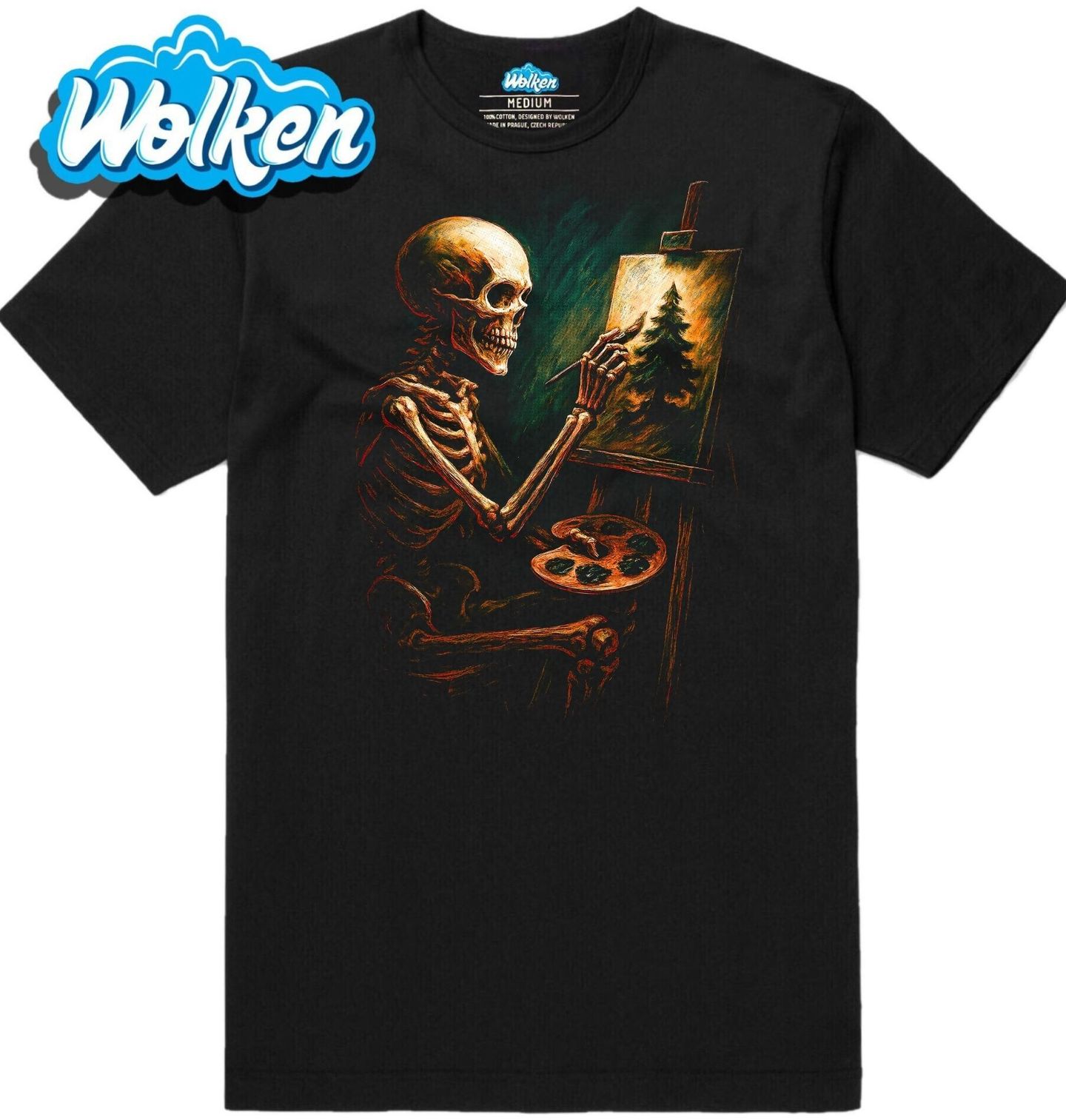 Pánské tričko Kostlivec Malíř u Plátna.jpg