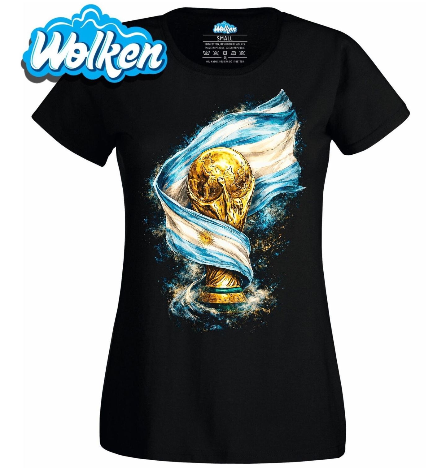 Dámské tričko Argentinská Trofej FIFA World Cup.jpg