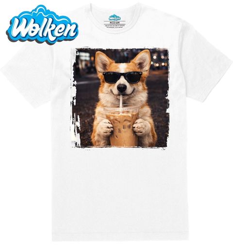 Obrázek produktu Pánské tričko Pembroke Corgi s Ledovou Kávou