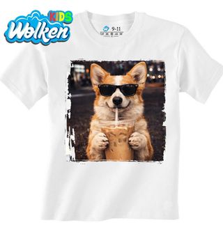 Dětské tričko Pembroke Corgi s Ledovou Kávou.jpg