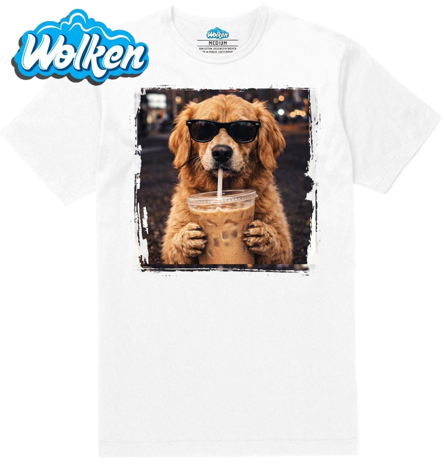 Pánské tričko Zlatý retrívr s Ledovou Kávou.jpg