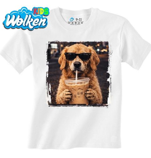 Obrázek produktu Dětské tričko Zlatý retrívr s Ledovou Kávou