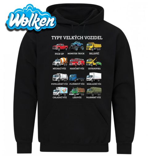 Obrázek produktu Pánská mikina Typy Velkých Vozidel