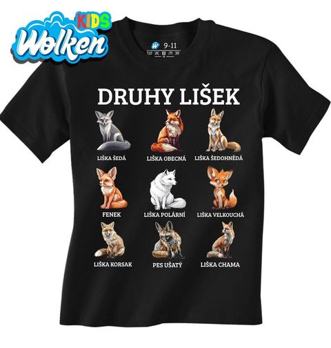 Obrázek produktu Dětské tričko Druhy Lišek